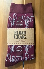 Elijah Craig Bourbon Themed Men’s Socks Maroon RN#96864