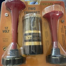 Fiamm Riviera 66020 Two-trumpet Air Horns 12 Volt New Fiamm Riviera 66020 Two-trumpet Air Horns 12 Volt New