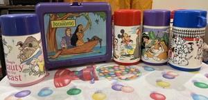 Aladdin Pocahontas Lunch Box Micky Mouse 101 Dalmatian Jasmine Beauty Lot