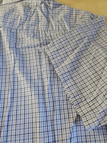 HARBOR BAY MARINEBLAU/BLAU/klein kariertes Button-Down-Hemd groß/hoch Herren 6XL-72"Brustumfang - Bild 16 von 19