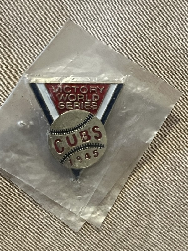 Vintage Chicago Cubs Victory World Series 1945 Baseball Pinback Lapel Pin