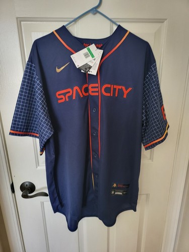 Nike Men's Houston Astros Space City Connect Bregman #2 Baseball Jersey XL