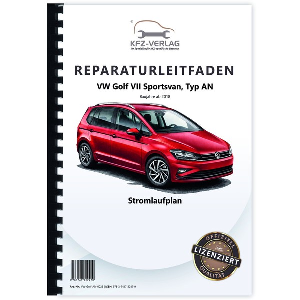 VW Golf 7 Sportsvan AN (18>) Schaltplan Stromlaufplan Verkabelung Elektrik PläNe-image