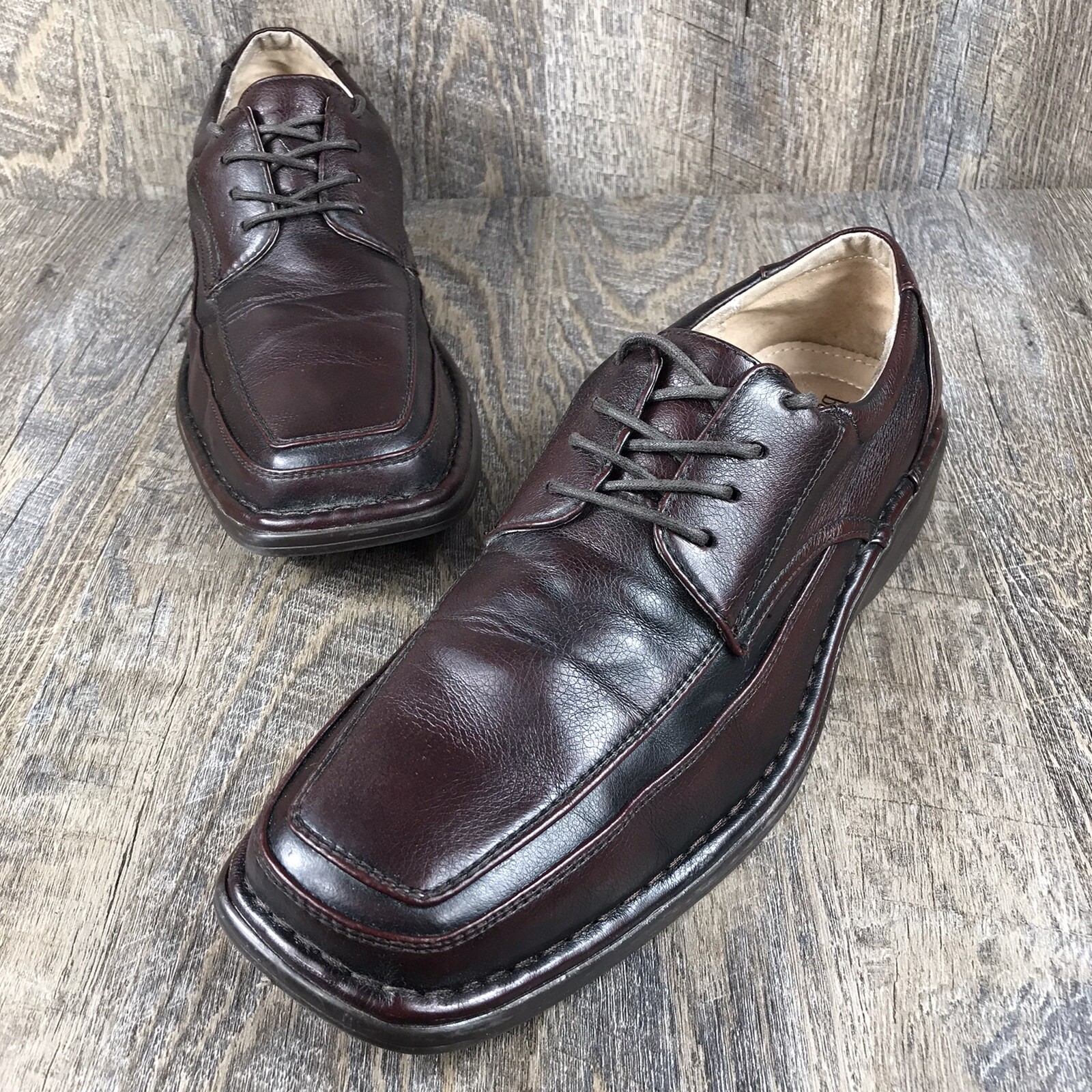 SAOLA Scarpe basso GH uomo 9 M marrone Baltasar derby casual papà vestito nerd ufficio preppy