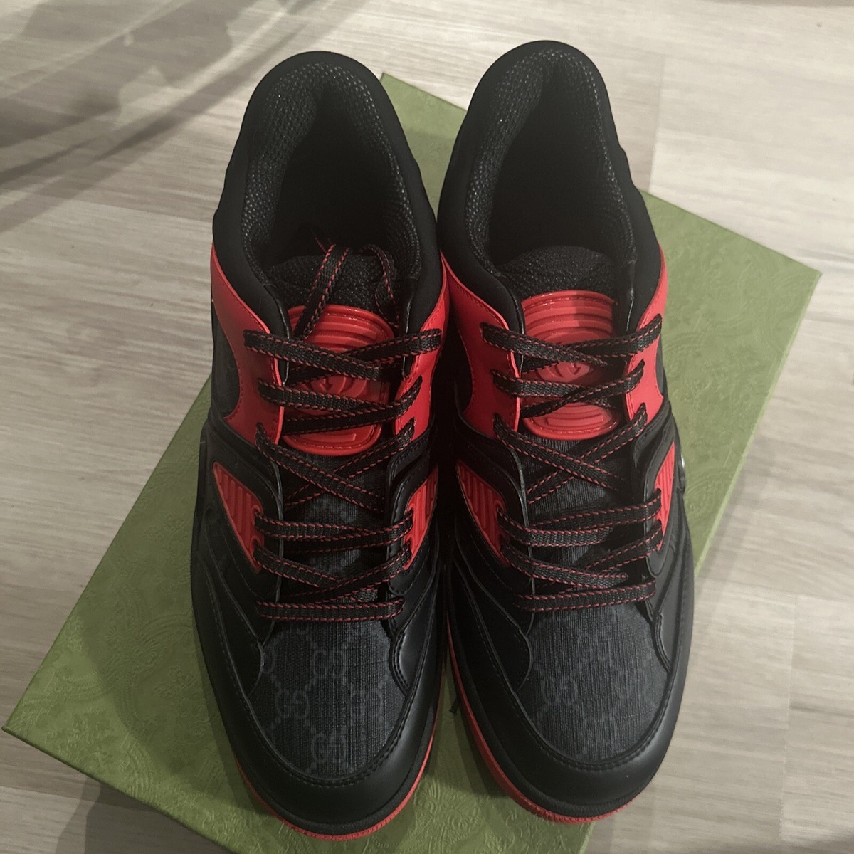 Gucci Basket Low Black Red Men