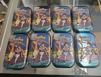Pokemon TCG: Sword & Shield Crown Zenith Mini Tin Leon & Charizard Lot Of 8