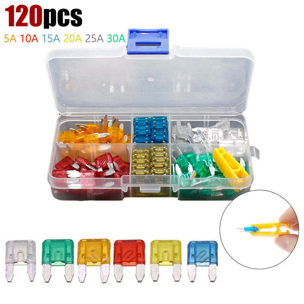 120pcs Car Blade Fuse Assortment Assorted Kit Fuse Clip Auto Truck Automotive