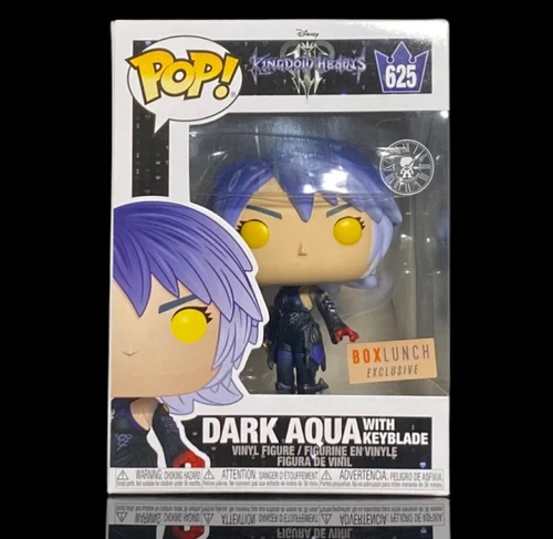 Funko Pop + Protector! Disney #625 Kingdom Hearts Dark Aqua w/ Keyblade Boxlunch