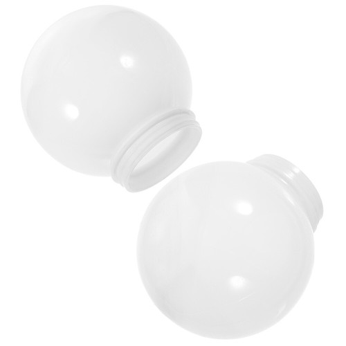 2PCS Acrylic Lampshade 2PCS Globe Replacement Cover for Lighting Fixtures White - Picture 8 of 12