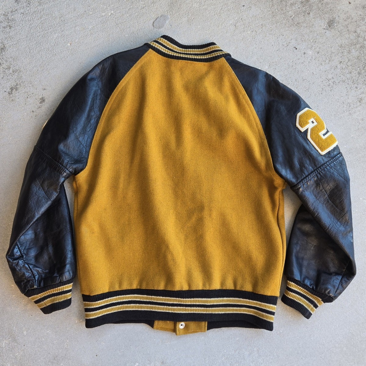Vtg 60s Calhoun Yellow Jackets Letterman Varsity Jacket 36