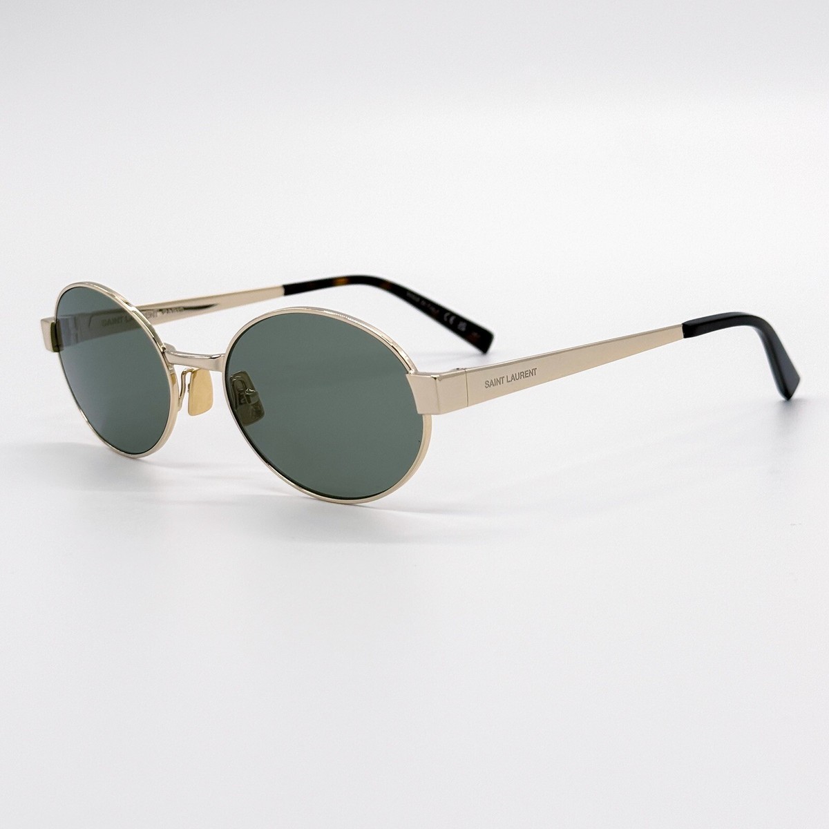 NEW SAINT LAURENT SL692 003 ROUND GREEN GOLD WOMEN  display picture 3