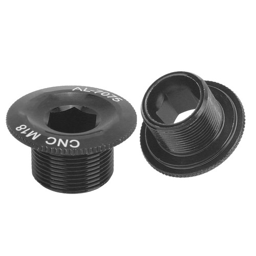 (M18 Black)Crank Screw Cap Bike Accessory Bike Crank Arm Bolts For Prowheel