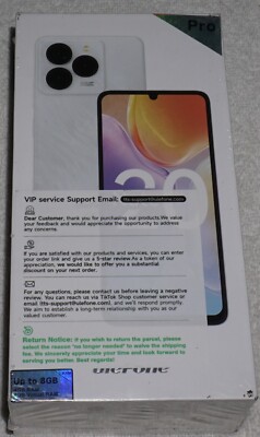 Ulefone Note 20 Pro 8GB+128GB 6000mAh 6.75'' Satin Black GSM Unlocked NEW