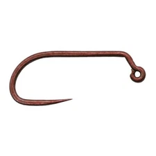 DAIICHI 4695 HOOK - 60 Degree Barbless Jig Hook Matte Brown Fly Tying - 25 Pack