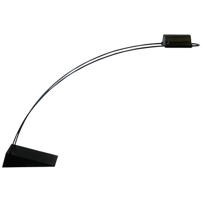 Black Minimalist Desk Lamp by Designer Robert Sonneman for George Kovacs 1980's