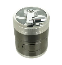 Window open Grinder 2.3" 4 Piece Tobacco Herb Spice Crusher W/ Hand Crank 