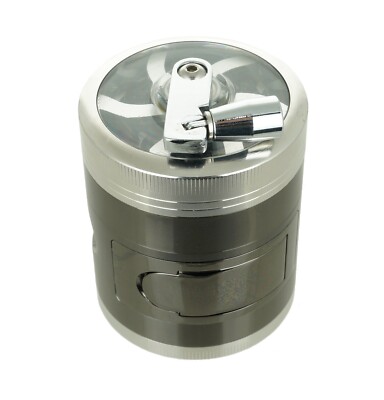 Window open Grinder 2.3'' 4 Piece Tobacco Herb Spice Crusher W/ Hand Crank 