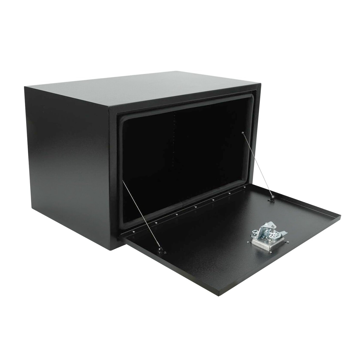 36 In. X 18 In. X 18 In. Black Iron Underbody Truck Storage Tool Box w/Lock+ Key