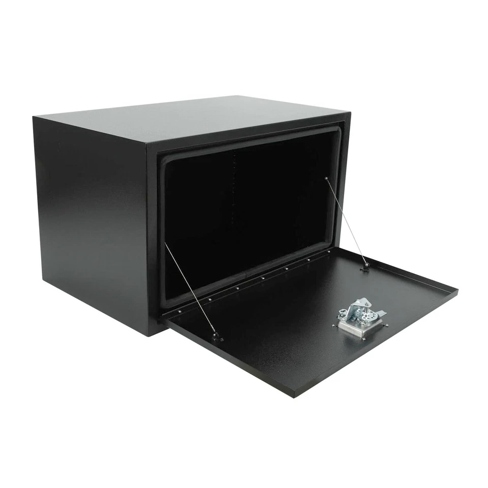 36 In. X 18 In. X 18 In. Black Iron Underbody Truck Storage Tool Box w/Lock+ Key Foto 3 de 4