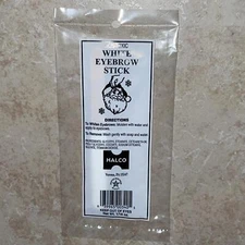 HALCO SANTA CLAUS WHITE EYEBROW STICK COSTUME MAKEUP AE34 NEW