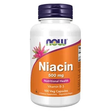NOW FOODS Niacin 500 mg 100 Capsules