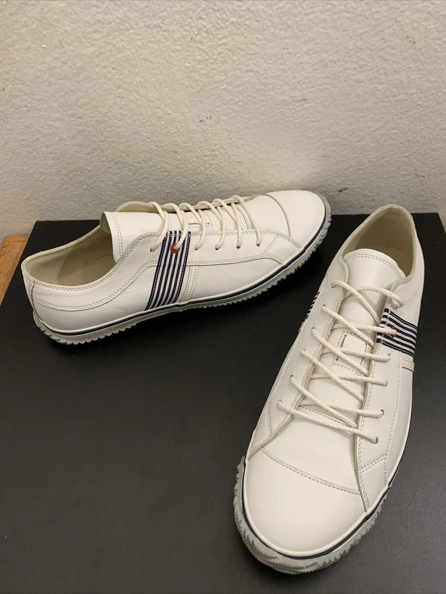 White shoes with hotsell red and blue stripes
