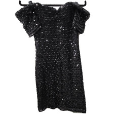 Little Black Dress Full Sequins Short Off Shoulder S Party Wedding Glamour Sexy