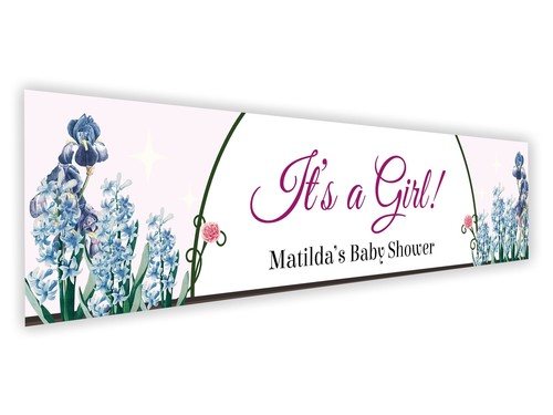 2 x Personalised ITS A GIRL new born Banners - Any Name, Age and Occasion - Picture 4 of 5