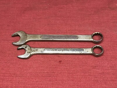 Vintage Wards Master Combination Wrenches 9/16  & 5/8'' Raised Panel