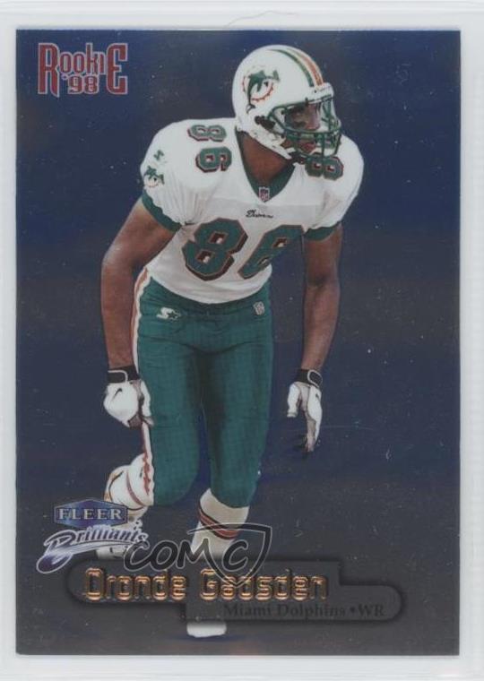 1998 Fleer Brilliants Blue Oronde Gadsden #127B Rookie RC