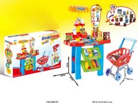 36 Pcs Super Market Trolley Shopping Mobile Play Toy Grocery Shop Set Gift Kids 36 Pcs Super Market Trolley Shopping Mobile Play Toy Grocery Shop Set Gift Kids