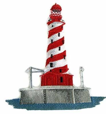 Lighthouse[White Shoal Lighthouse] Embroidered Iron on/Sew patch [5.85''6.04'']