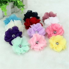 Sale Dancing Dress Show Costume Applique Rhinestone Silk Flower Gown Decor 5pcs