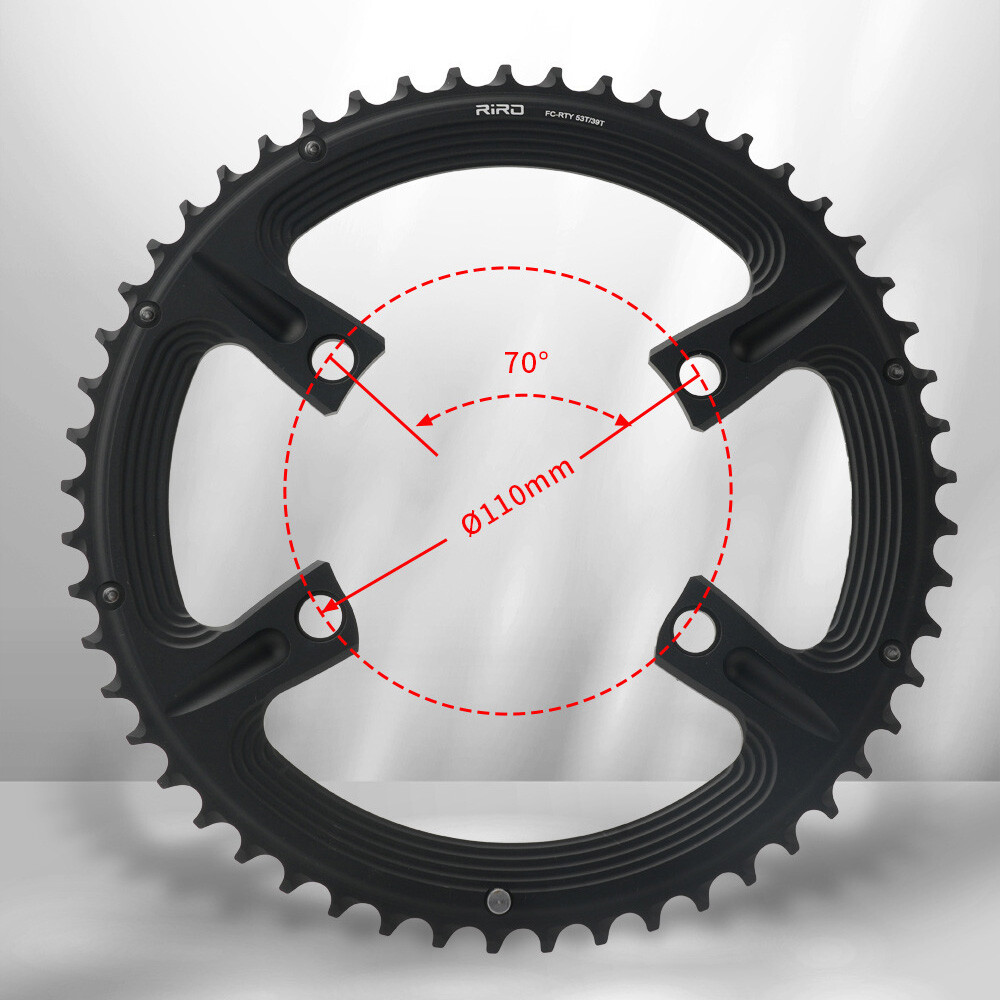 RIRO 110 BCD カーボンチェーンリング　54T 12S RIRO Double Chainring 110BCD 12S for SHIMANO Crankset FC-R7000 FC