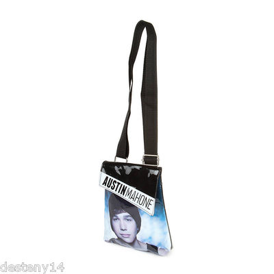 Austin Mahone Passport Girl's Crossbody Black Patent Bag Purse AM Mahomie New