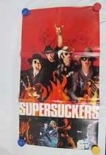 SuperSuckers Promo Poster Hand Signed By Band 33" x 18" SP303