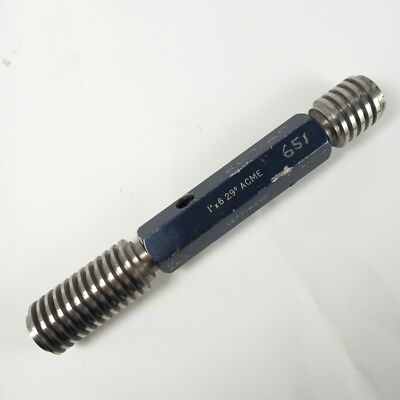 1 Zoll x 6 ACME 29 Grad Go No Go Stecker Gewindelehre links (2G)