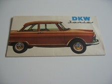Prospekt DKW Junior ca. 1960 Stempel Emil Kohles Coburg Werbung Reklame Auto