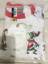 Pottery Barn Teen Grinch Fitted PJ Set Christmas Pajamas Medium 14 NWT 