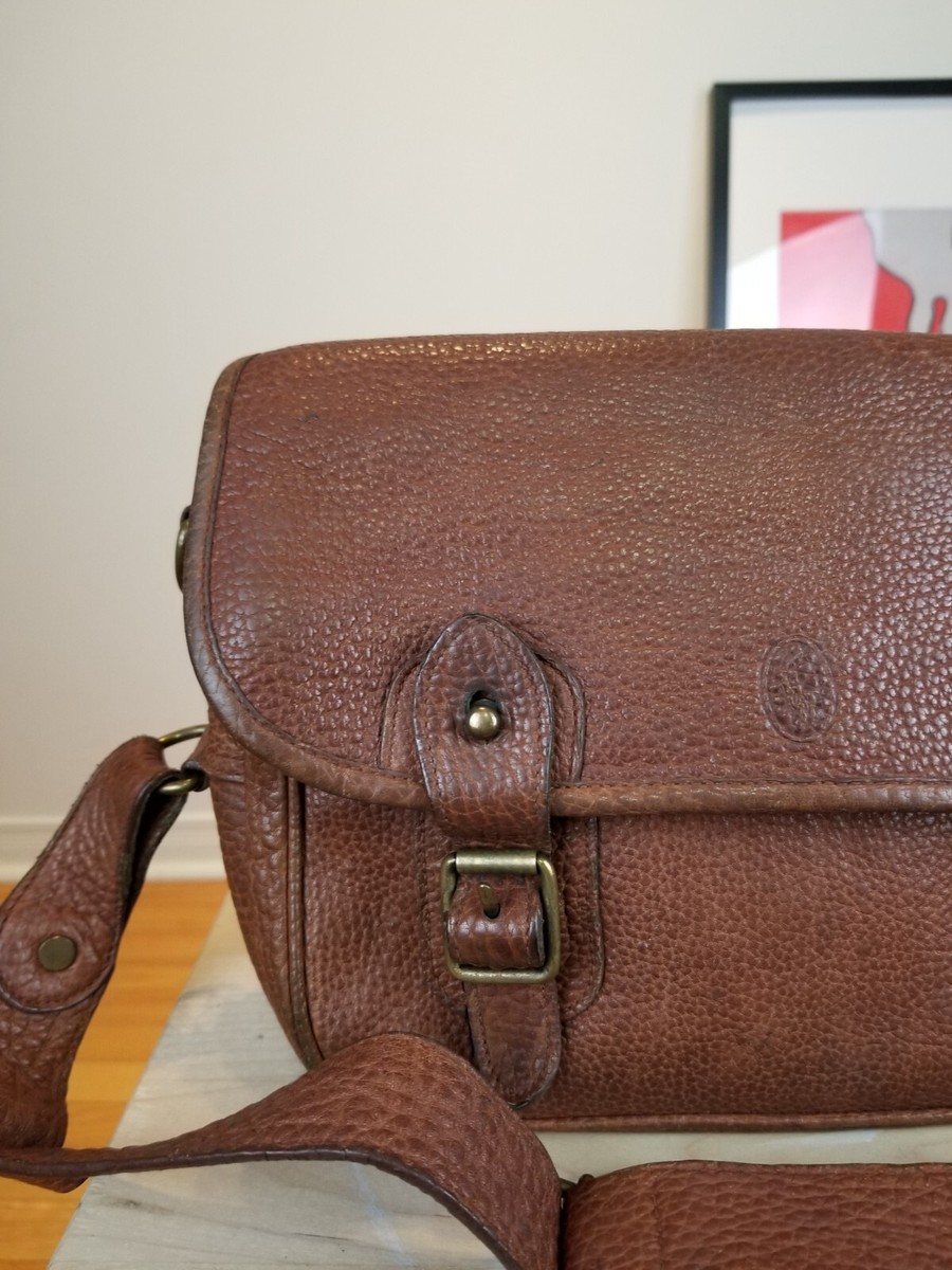 VINTAGE 90' RALPH LAUREN POLO LEATHER CROSS MESSENGER BAG SZ 12