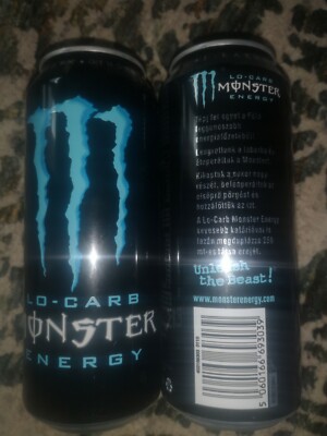 Energy Drink, Monster Energy Lo-Carb silver Top (Ung) sku 0110 full 