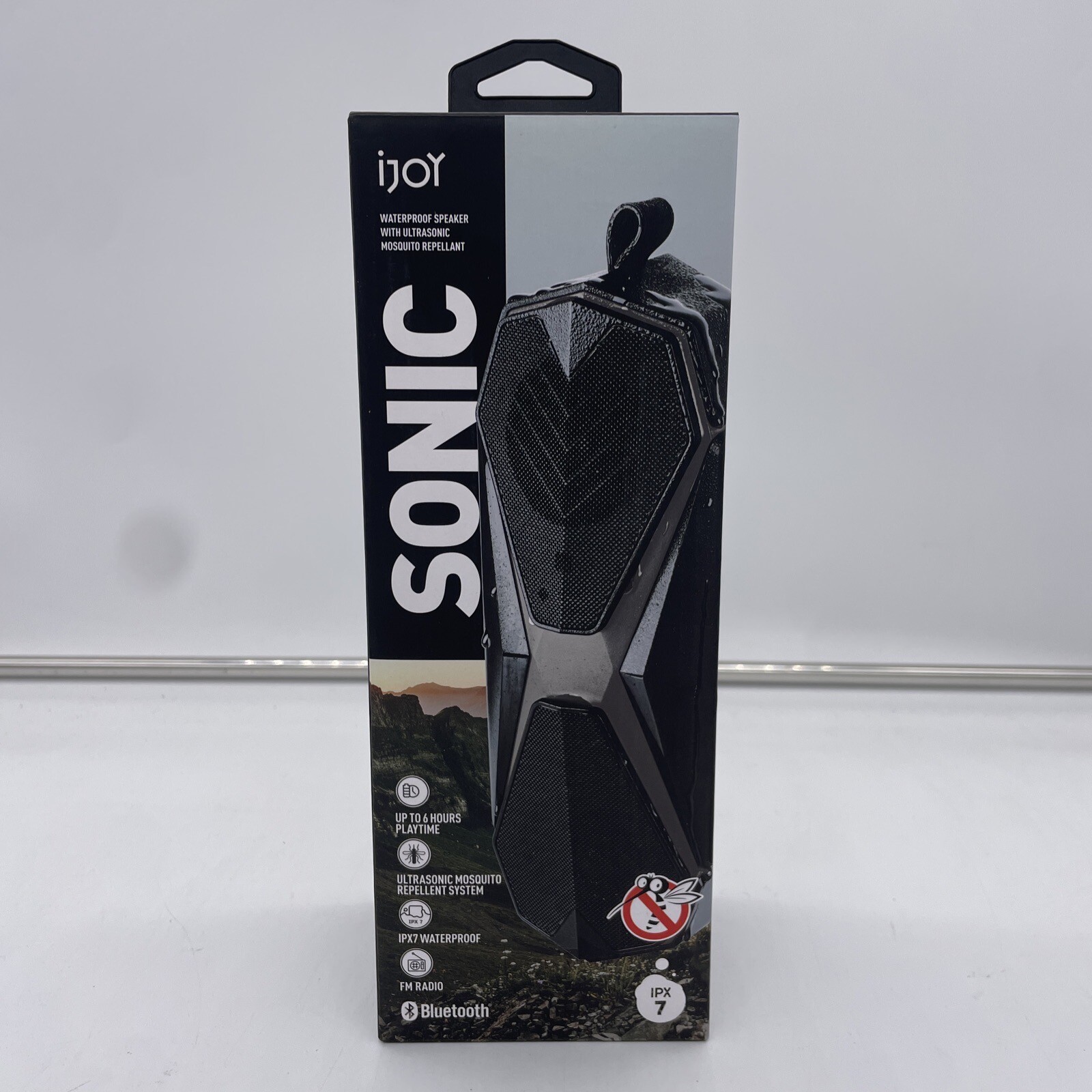 iJoy Sonic Bluetooth/ waterproof speaker w/Ultrasonic Mosquito Repellent -Black-image