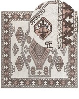 Handgetufteter Retro-Teppich Orientalisches Muster 200 X 200 Cm Mehrfarbig Tomar