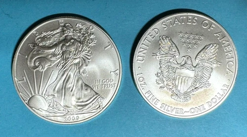 2009  American Silver Eagle - GEM BU fresh from the U.S. Mint tube