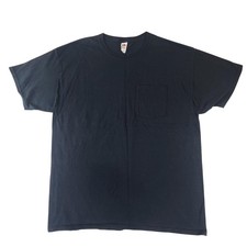 Fruit Of The Loom Shirt Mens XL Black Pocket Tee Crew Neck Short Sleeve Basic