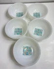 Vintage Fire King Blue Heaven Milk Glass 5" Cereal Bowl Set of 5