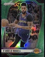 Panini 2024-25 Prizm D'Angelo Russell #49 Los Angeles Lakers Green Prizm Card