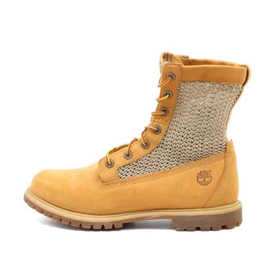 Timberland Damen A13GC Stiefel Honig Beige Nubukleder, Boots Schnürstiefel EU 42