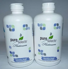2 NEW 1QT NEW PURE SELECTS PLATINUM Laundry Soap Concentrate NATURAL 512 Loads