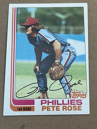 1982 TOPPS - PETE ROSE PHILLIES #780 - MISCUT